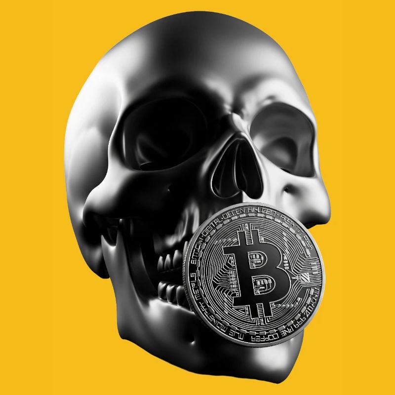 Bitcoin Skull Skull Crypto Design
