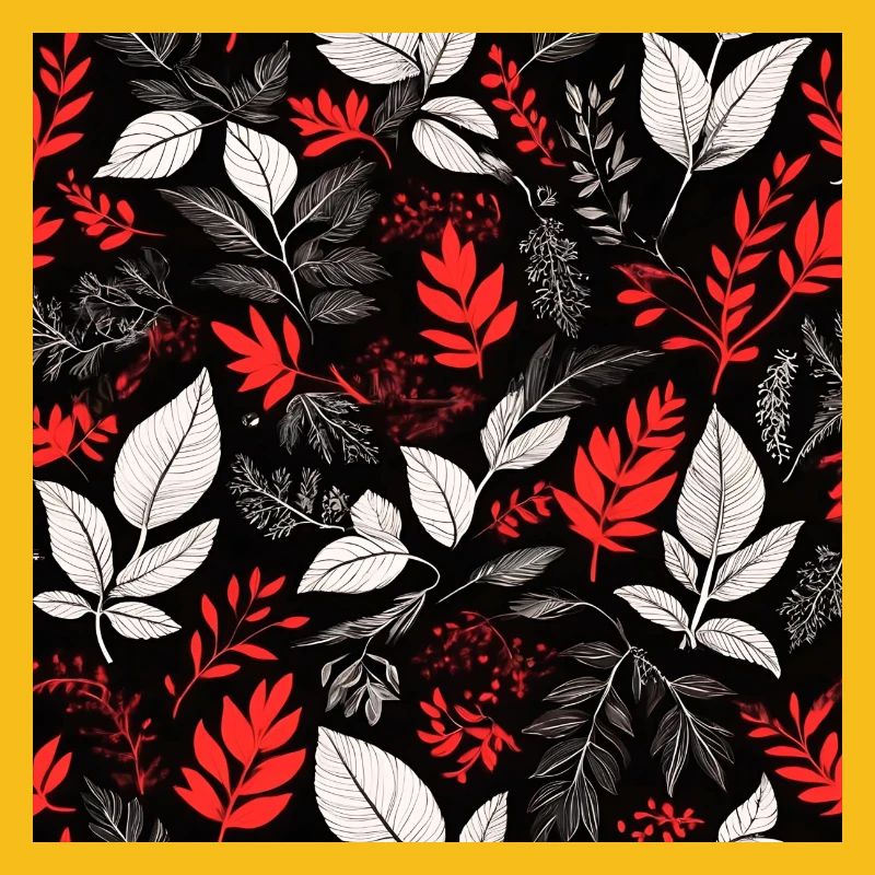 rotes Laubmuster