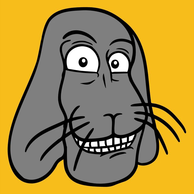 Bunny Rabbit Funny Face Grimace Grin