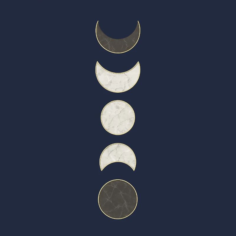 Moon Phases Marble Pattern
