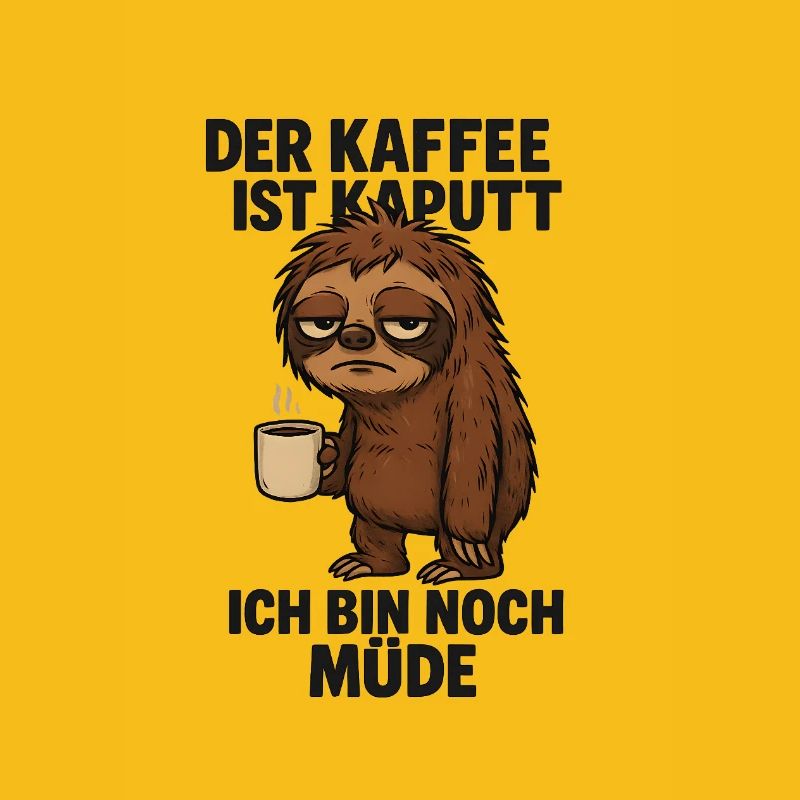 The coffee is broken I'm still tired sloth
