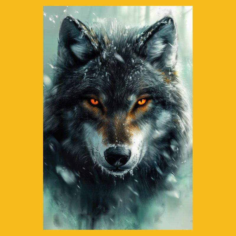 Illustration eines Wolfes