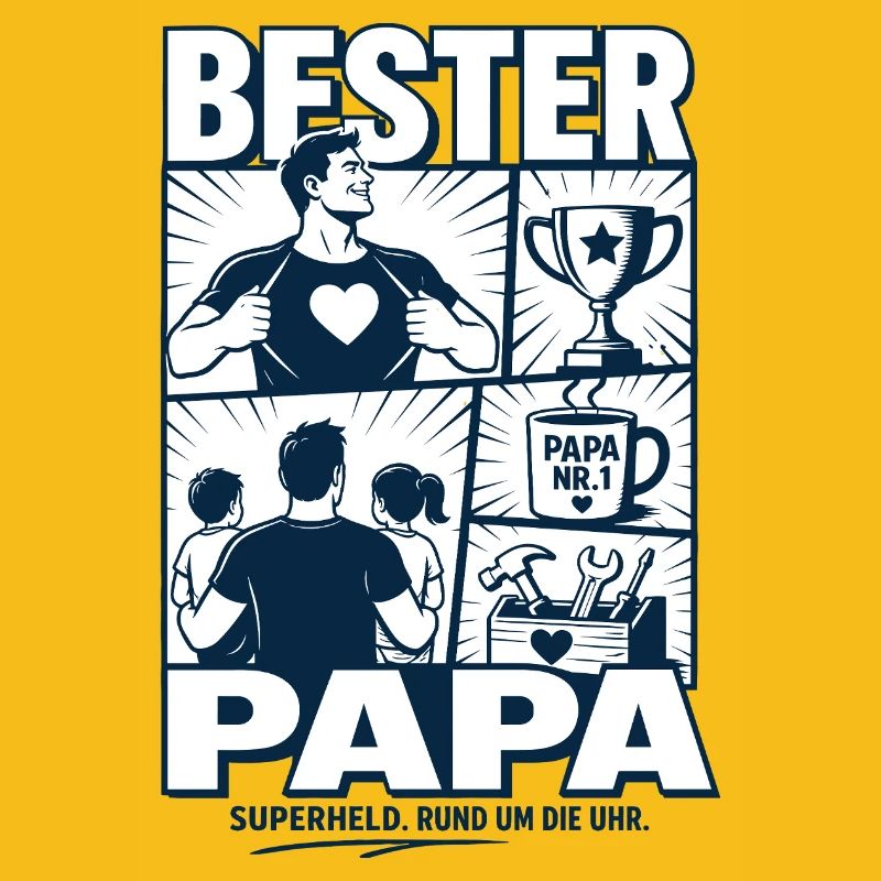 Bester Papa Superheld Design