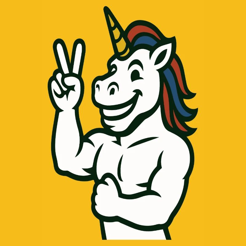 Einhorn-Friedenszeichen Illustration