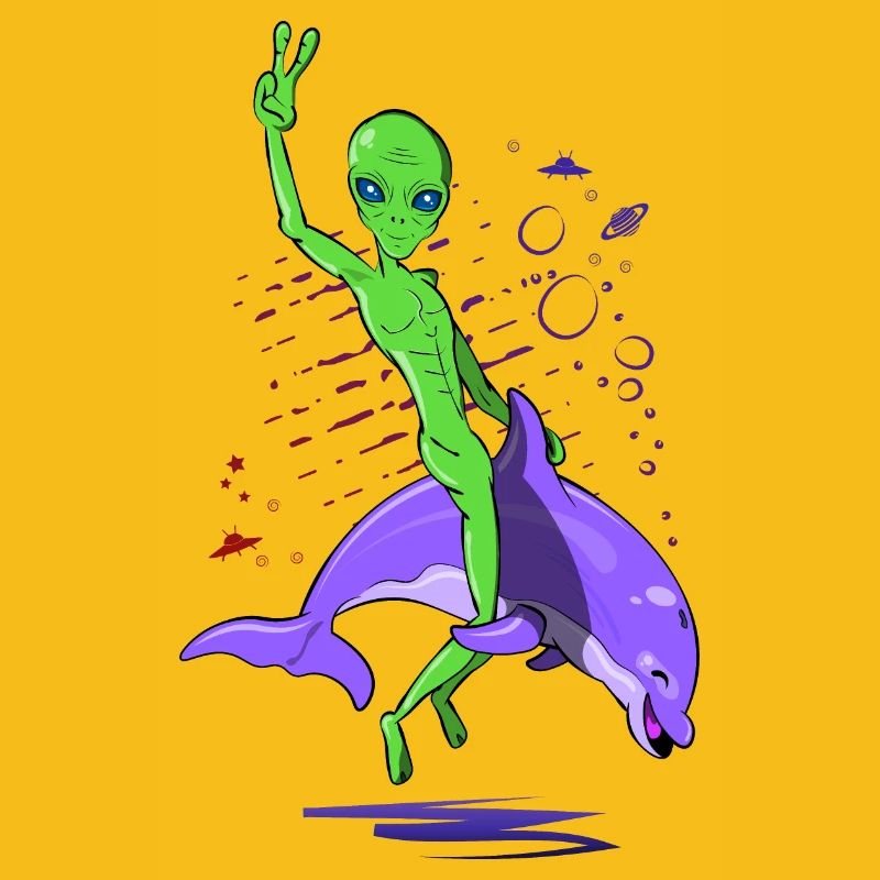 Alien attack with dolphin