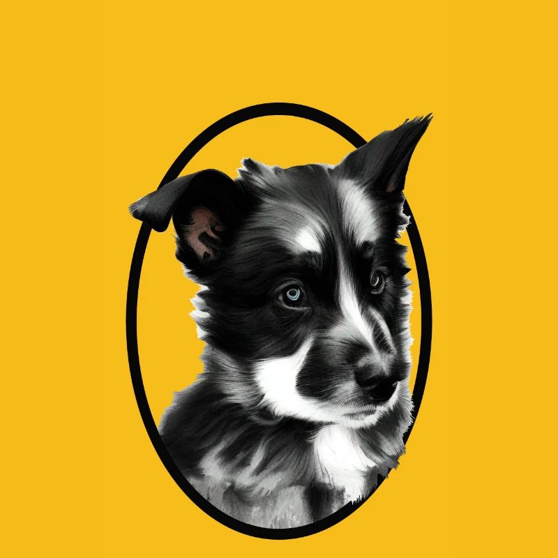 Schwarz-weißer Arbeitshund-Schäferhund