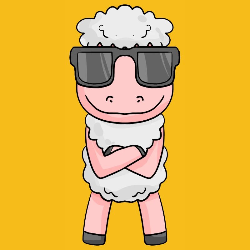 cooles Schaf mit Sonnenbrille
