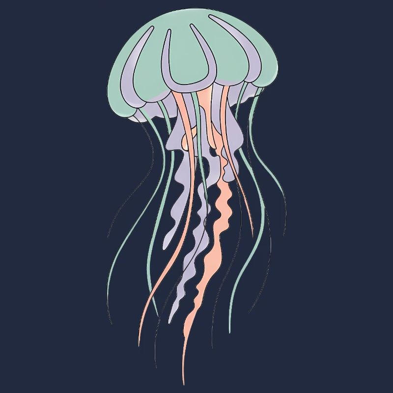 Illustration de méduse pastel