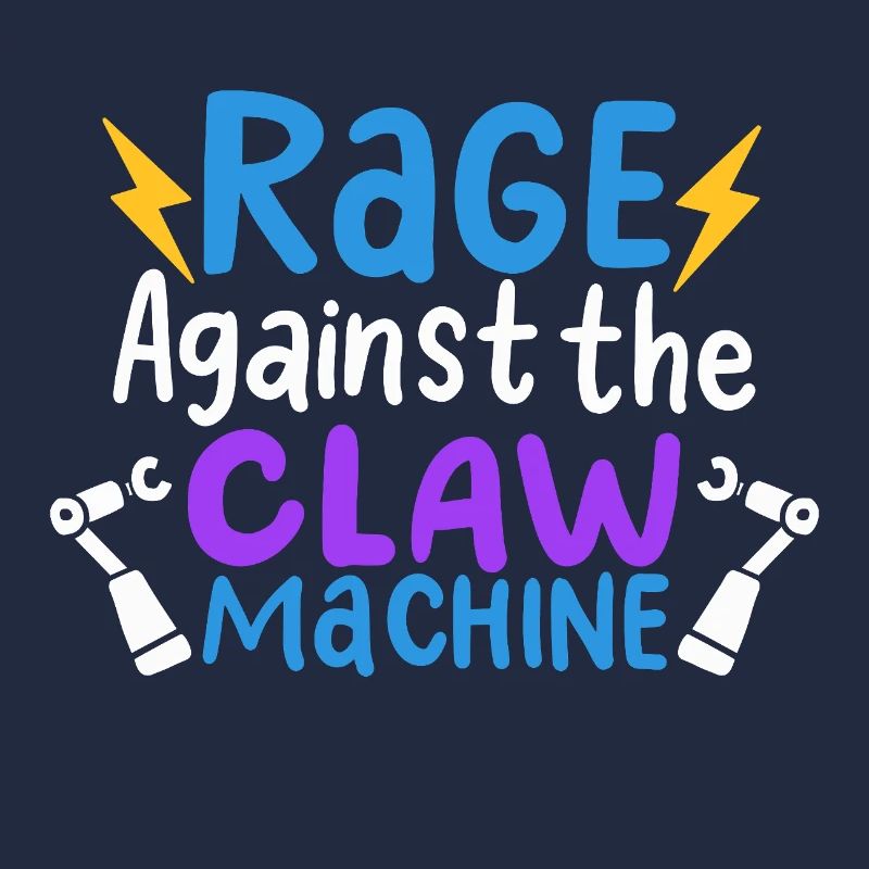 Art d’arcade de la rage drôle contre la machine à griffes