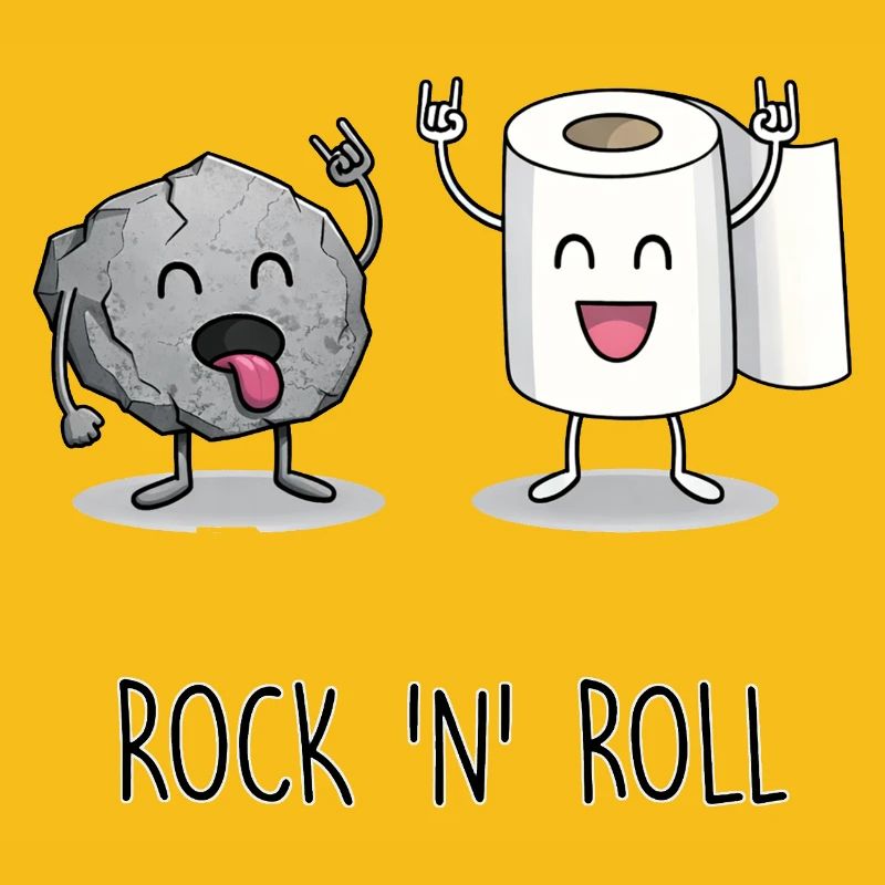 Design de dessin animé rock 'n' roll drôle