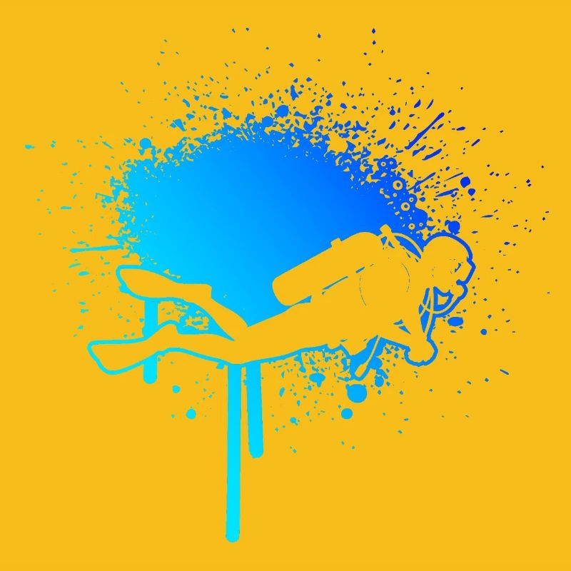Cleanes Diving Artwork for Tauchen