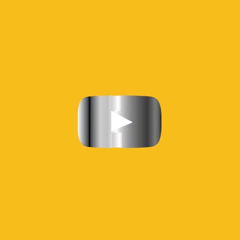 Silberner Play Button 
