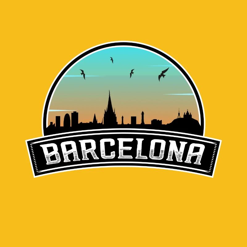Barcelone Espagne Skyline Souvenir espagnol