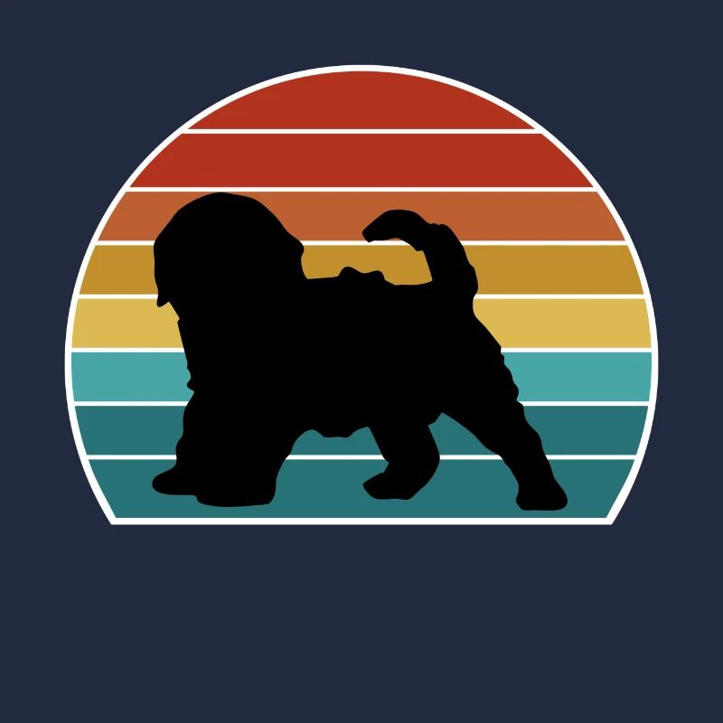 Cockapoo Dog Silhouette Vintage Sunset pour Chien Lov