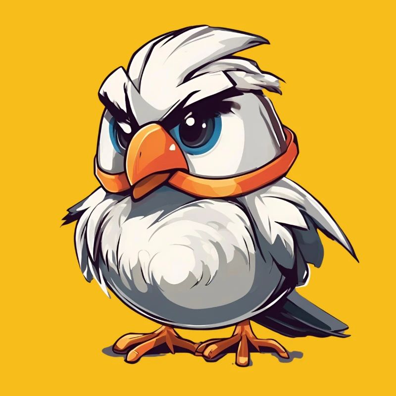 Charming Cartoon Bald Eagle Illustration