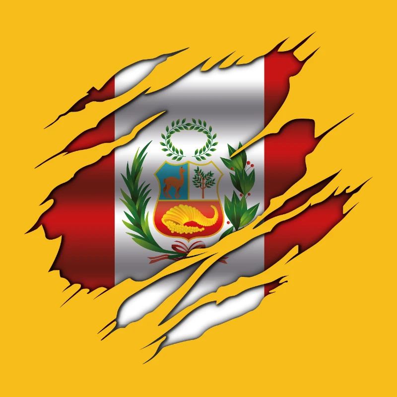 Drapeau du Pérou - Drapeau déchiré