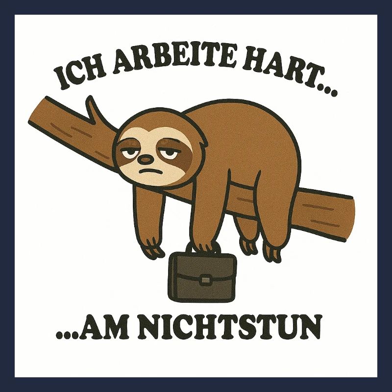 Faultier Arbeit Motiv