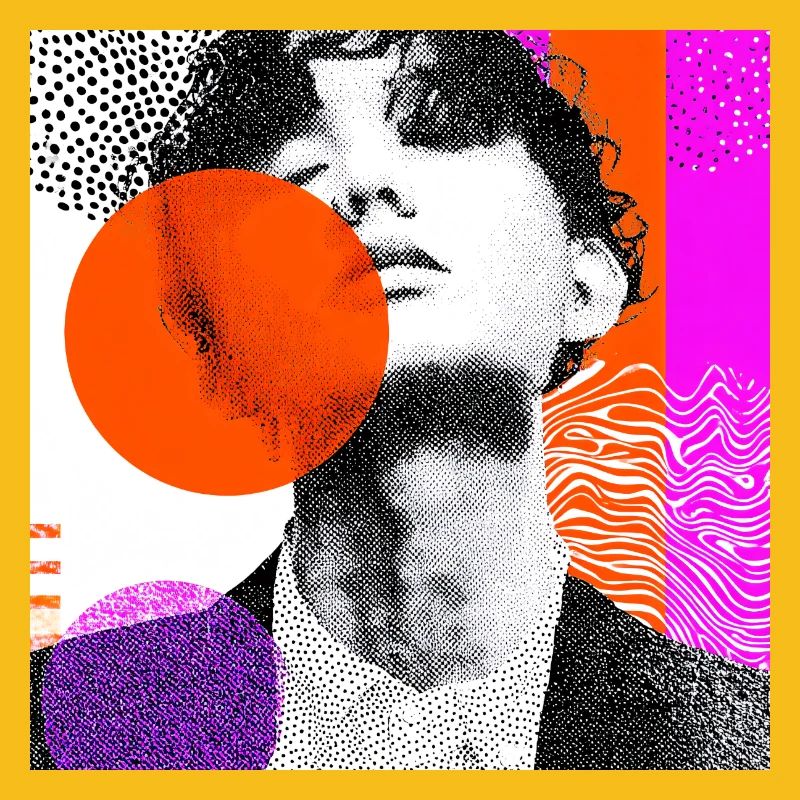 Wraparound Abstraktes Pop-Art-Porträt