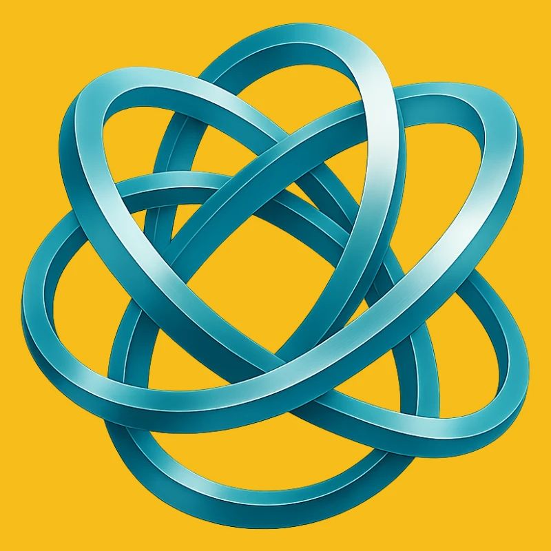 Blue braided knot design