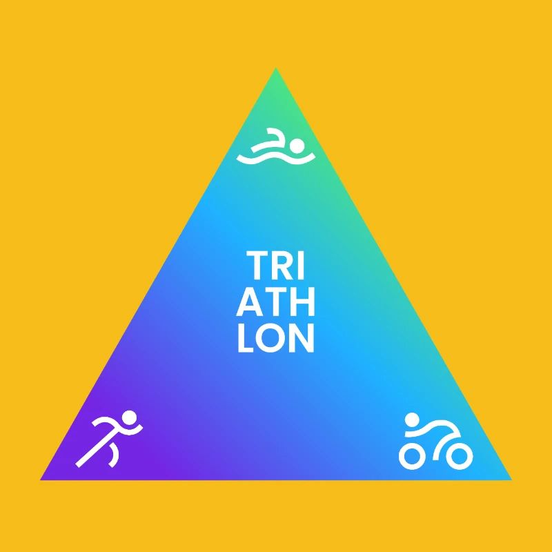 Triathlon Dreieck Gradient Logo