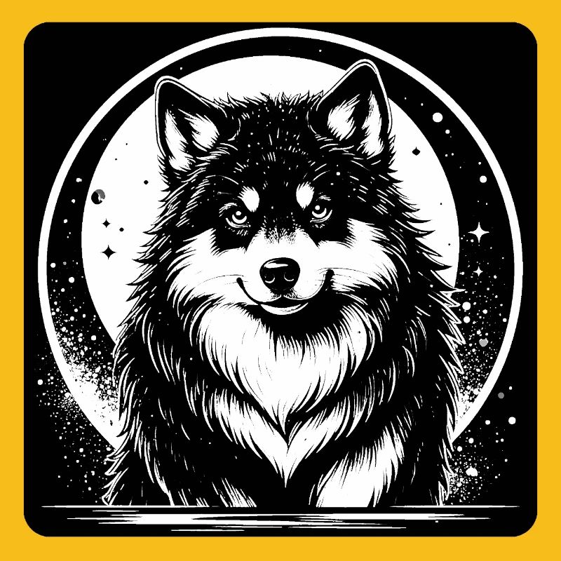 Black and White Husky (Head Close)