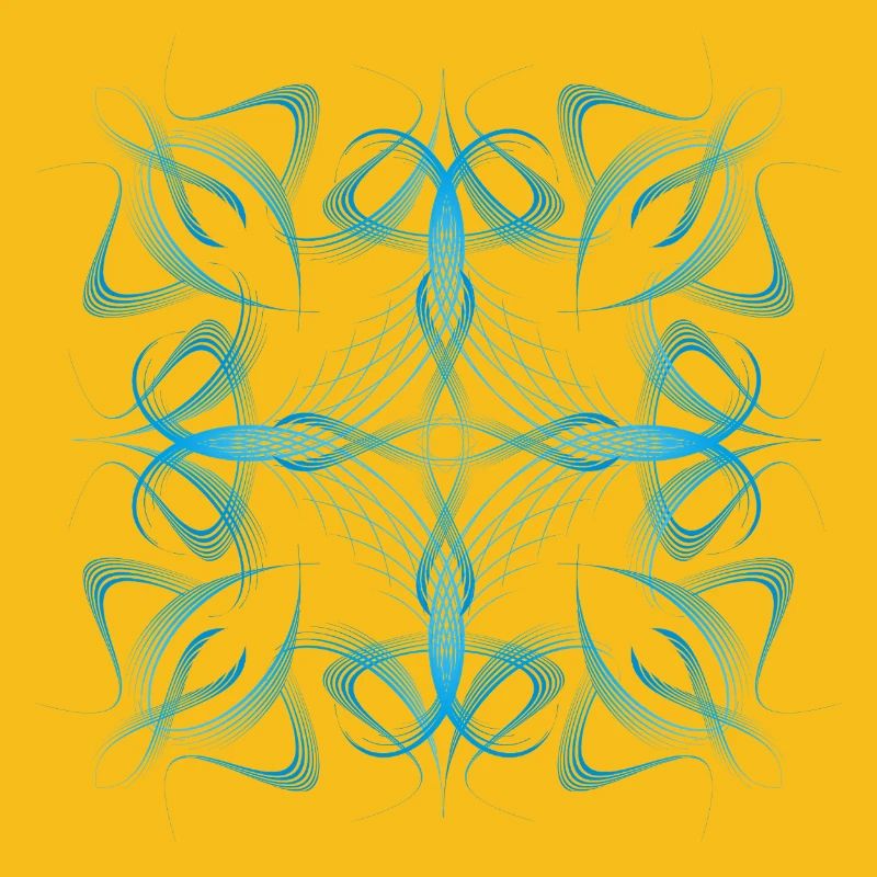 Delicate dynamic blue line pattern