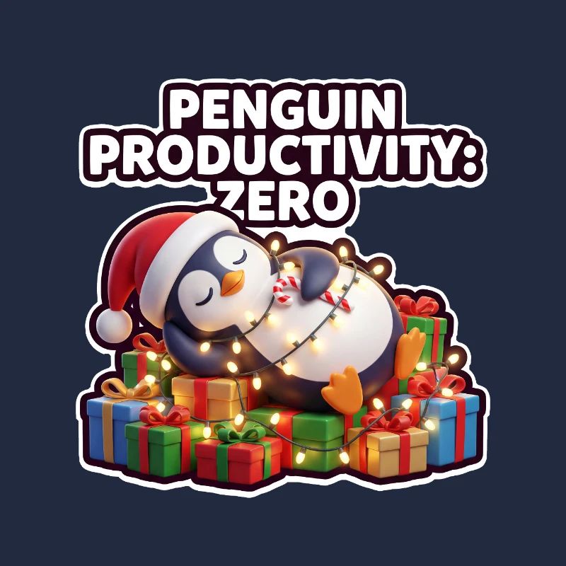Penguin Productivity Zero Christmas