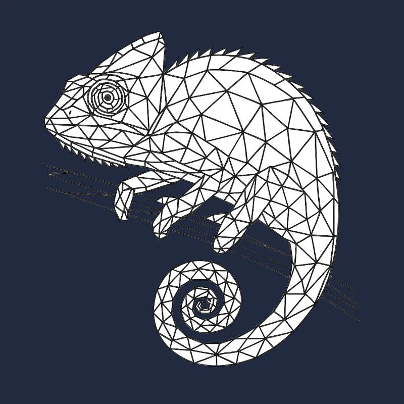 Geometric Chameleon Wireframe