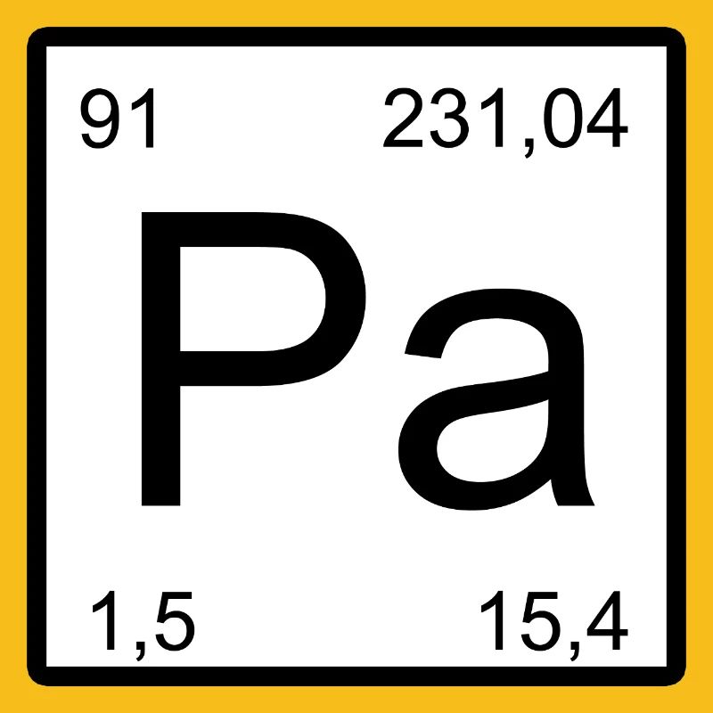 Typographie des éléments Protactinium Pa