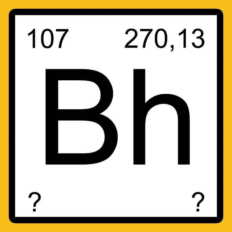 Bohrium Bh Großbuchstaben Zahlen-Grafik