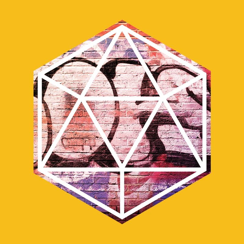 Geometrisches Graffiti-Prisma
