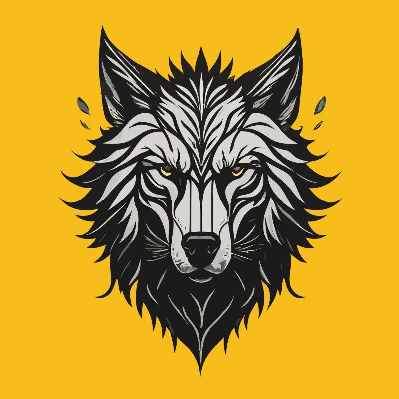 Night Stylized Wolf