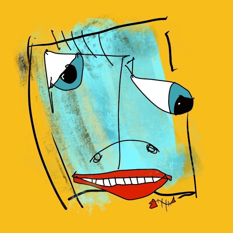 Aquarelle de design de visage abstrait