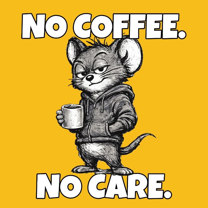 No Coffee. No Care. – Mouse (sarcasm)