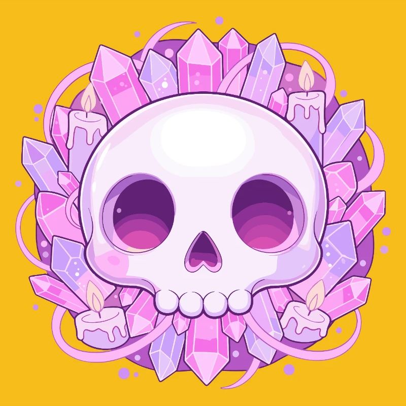 Crystal Skull with Crystals
