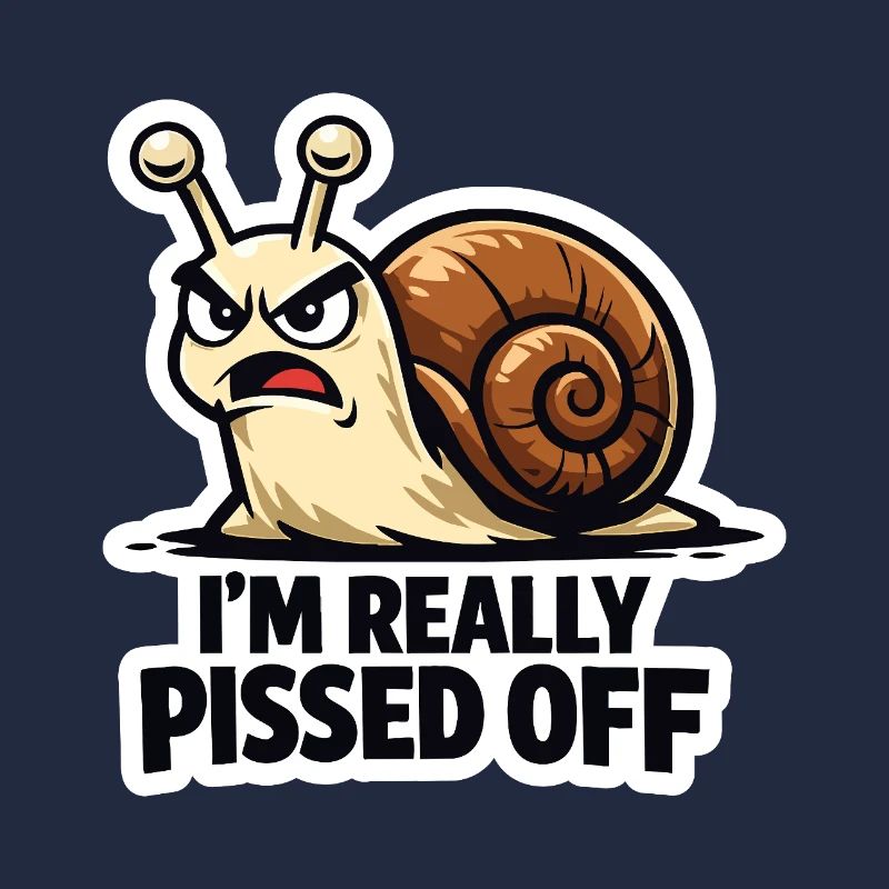 Wütende Schnecke – Ich bin wirklich sauer.