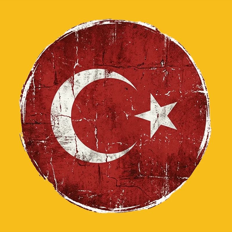 Conception du cercle du drapeau turc