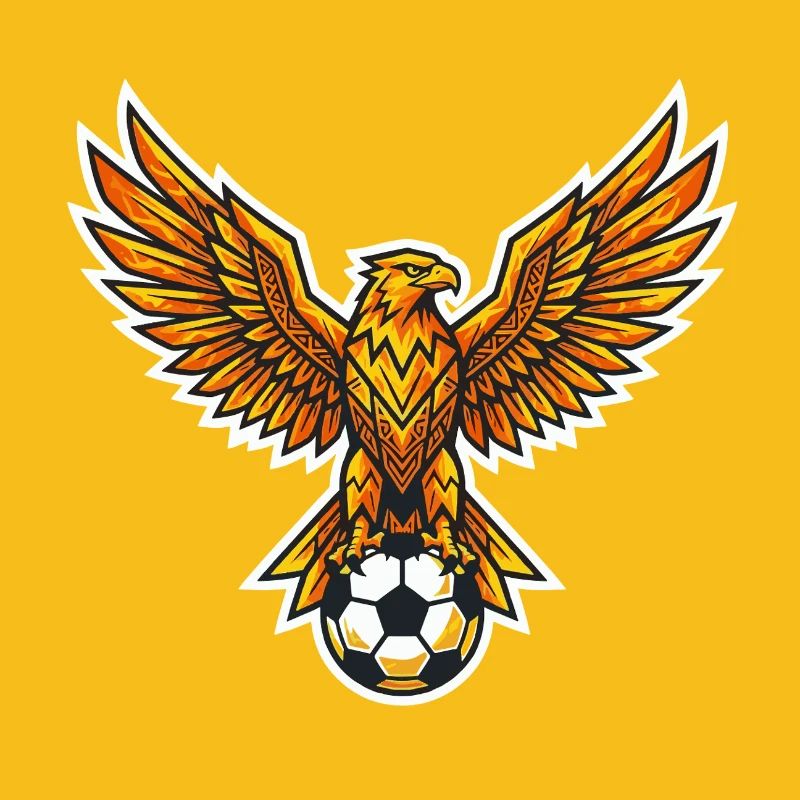 Flame phoenix with ball
