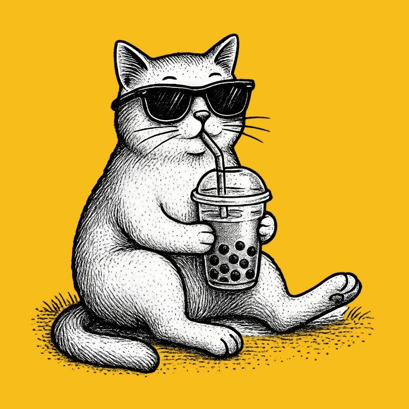 Bubble Tea Cat