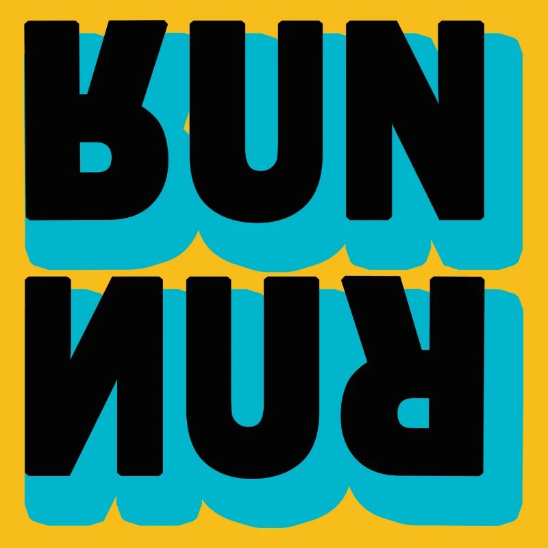 Running Run Typografie