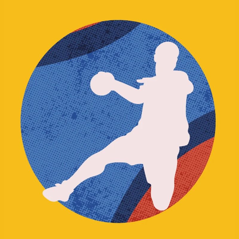Silhouette de basket dans une pop rétro