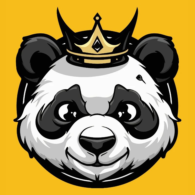 Couronne de tête de panda