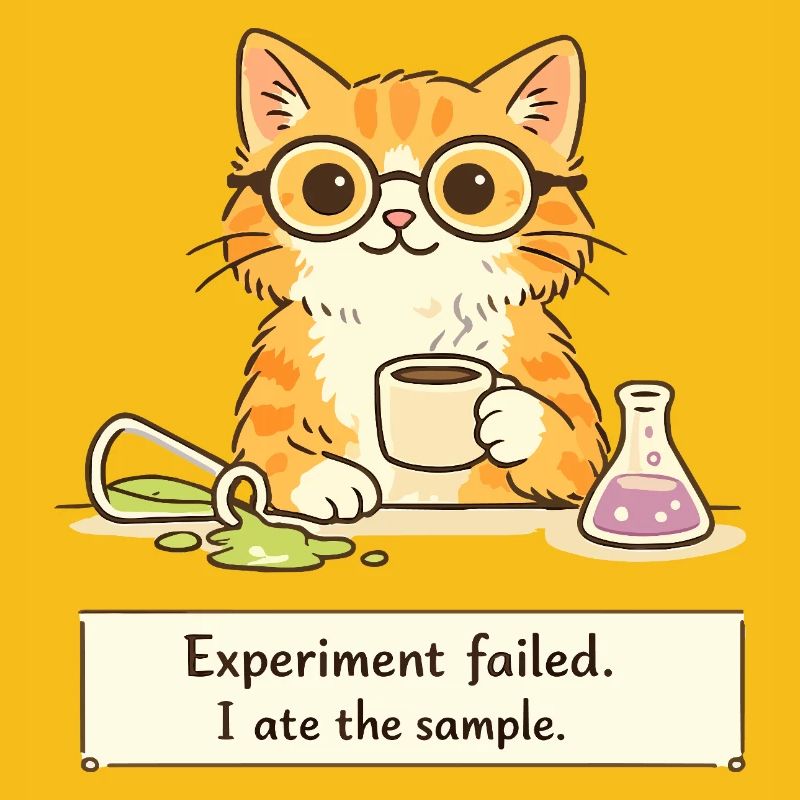 Scientist Cat. Experiment Failed. I Ate the Sample