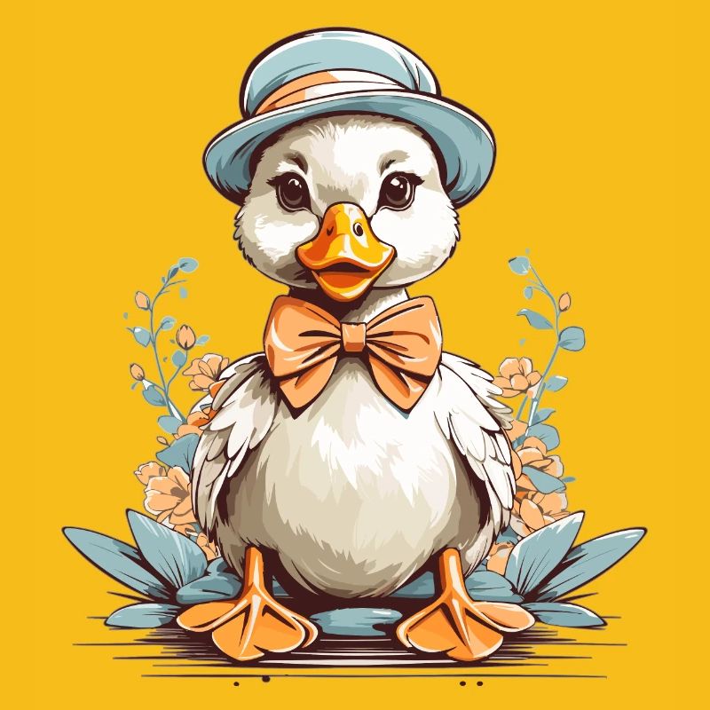 Duck with hat