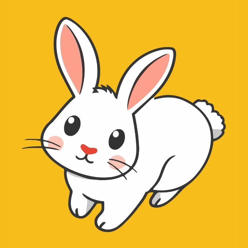 Cute and mischievous bunny for clothes