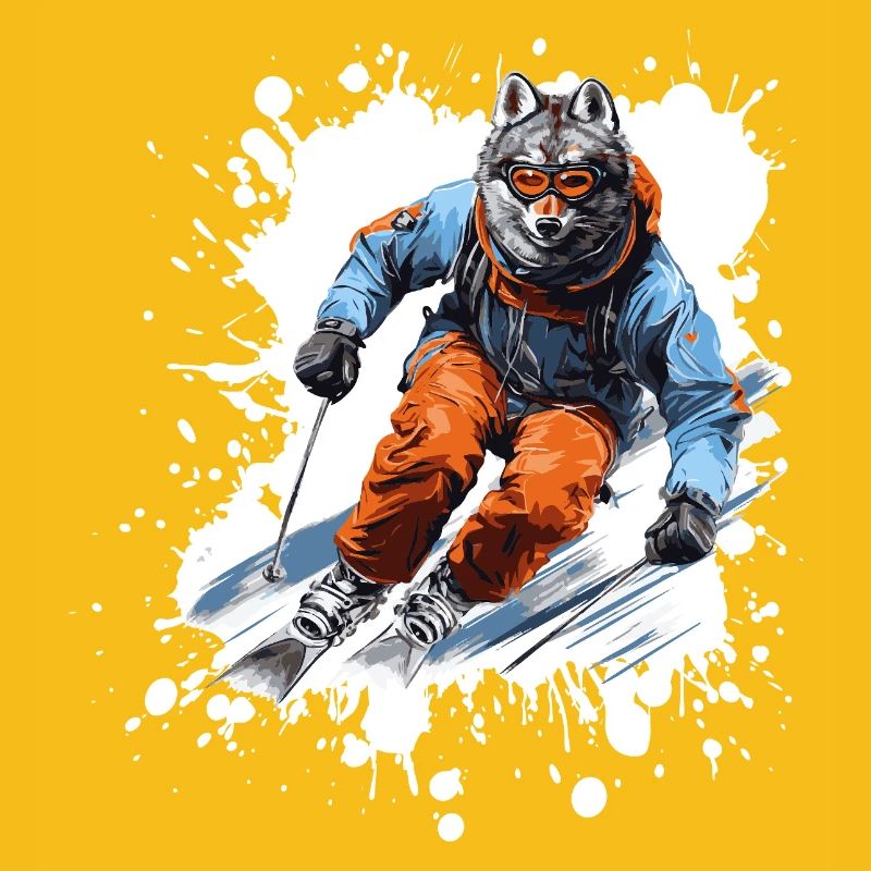 Wolf Ski Skiing