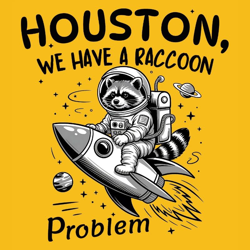 Houston Wir haben ein Waschbär-Problem Weltraumrakete