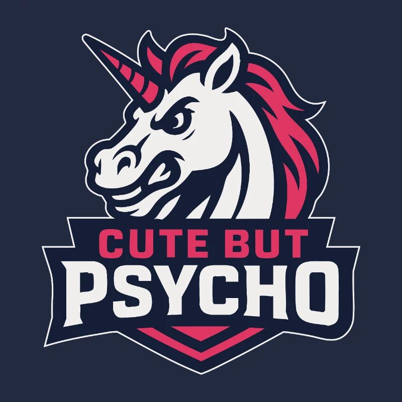 Freches Einhorn mit Spruch