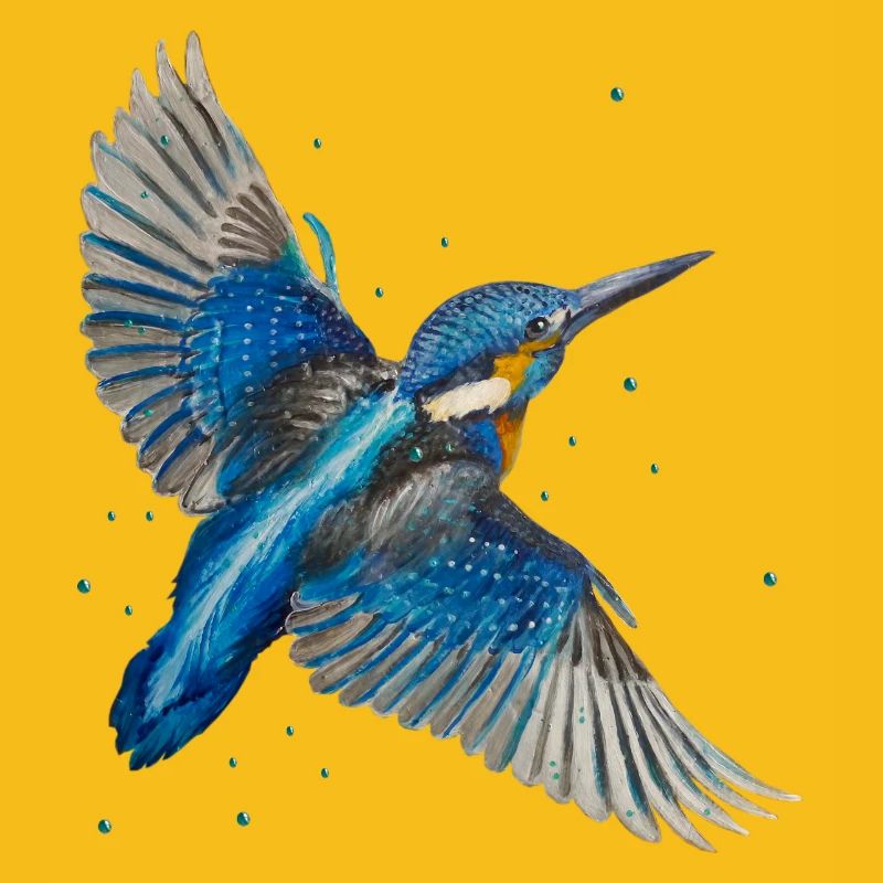 Eisvogel im Flug