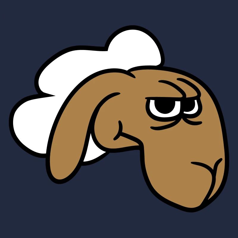 Sheep looks skeptical, critical, suspicious stares